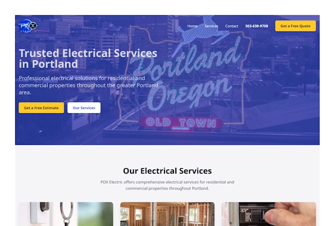 build a modern website for your electrical business